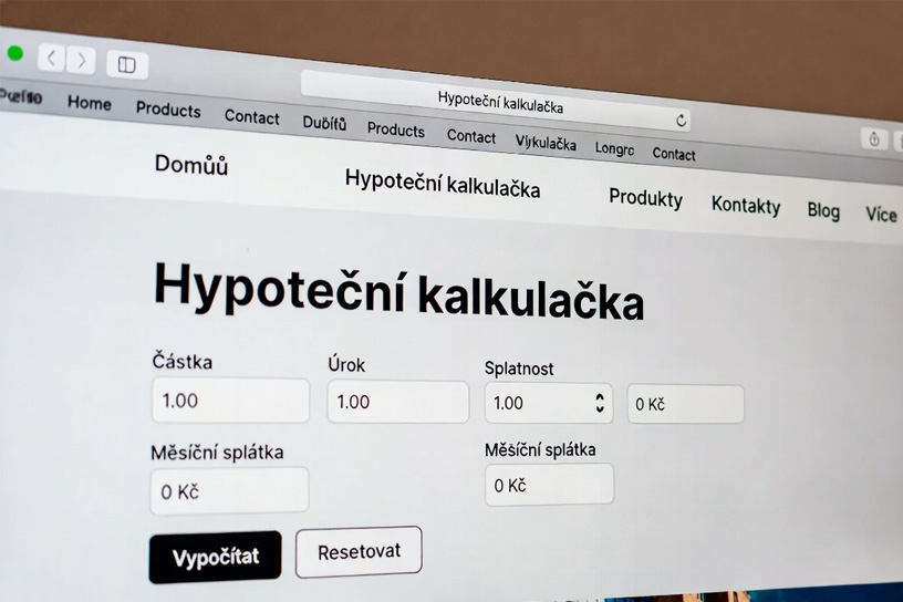Hypoteční kalkulačka