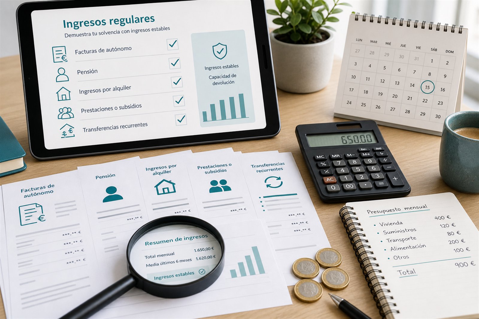 Ingresos regulares para demostrar solvencia sin nómina