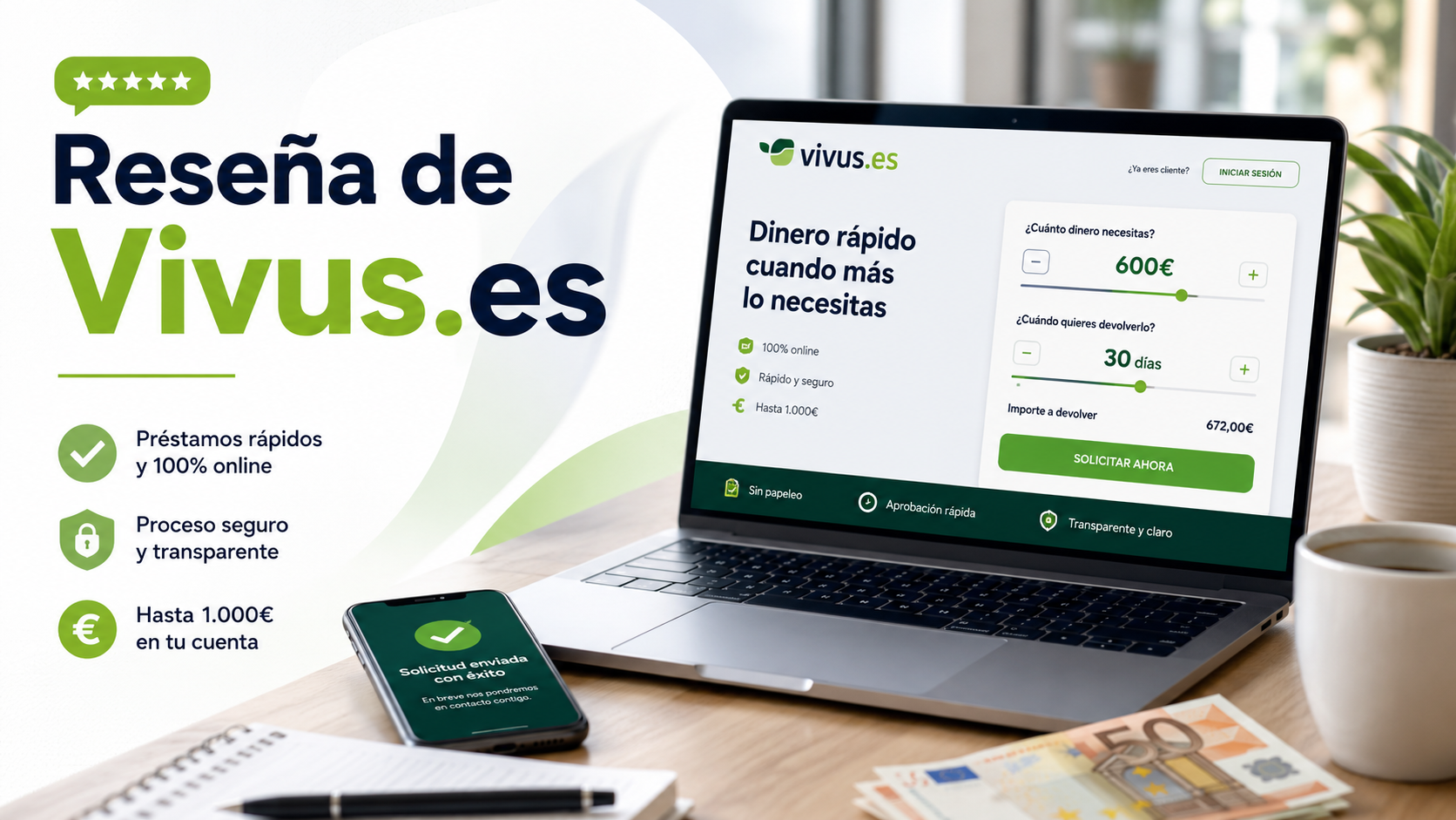 Reseña de Vivus.es: préstamos rápidos y primer préstamo sin intereses