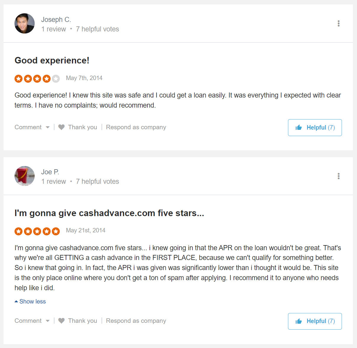 CashAdvance.com customer reviews