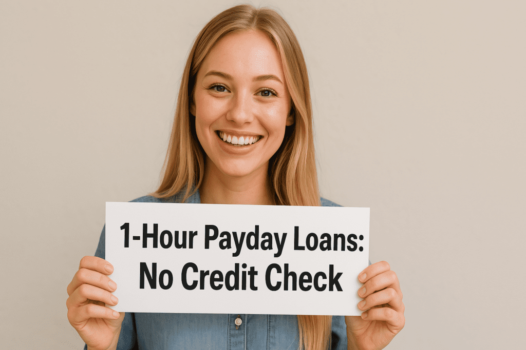 1-Hour Payday Loans: No Credit Check